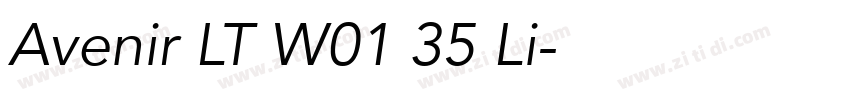 Avenir LT W01 35 Li字体转换
